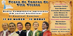 REMATADO O VII FESTIVAL DA RÁDIO CAMPANÁRIO DE VILA VIÇOSA