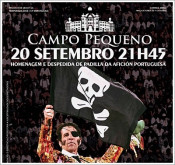 CORRIDA  DE  20   SETEMBRO   - HOMENAGEM  E  DESPEDIDA  DE  PADILLA  DA   AFICIÒN  PORTUGUESA