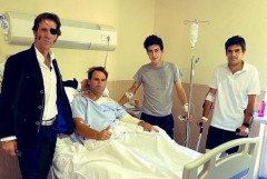 Maestro Padilha visita os três toureiros colhidos em Vistalegre ( Madrid)