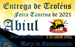 A Tertúlia Berço da Tauromaquia de Abiul ,entrega de troféus, referentes à Feira Taurina de 2021.