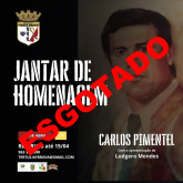 Jantar de Homenagem a Carlos Pimentel esgotada. 