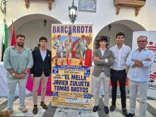 Tomás Bastos, e novilhos da ganadaria de Paulo Caetano, em Barcarrota (Badajoz) 