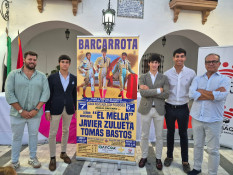Tomás Bastos, e novilhos da ganadaria de Paulo Caetano, em Barcarrota (Badajoz) 