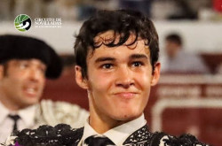 Tomás Bastos na  final do Circuito de Novilhadas da Extremadura (Espanha)