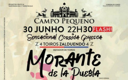 Alteração do horário da corrida Goyesca de 30 de Junho no Campo Pequeno