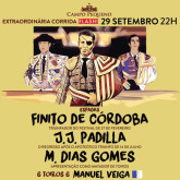 Três matadores de toiros dia 29 de Setembro no Campo Pequeno