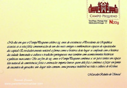 PARABÉNS AO CAMPO PEQUENO