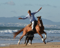 Rui Toureou em pleno areal